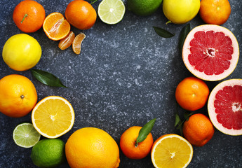 Sticker - Fresh assorted citrus fruits