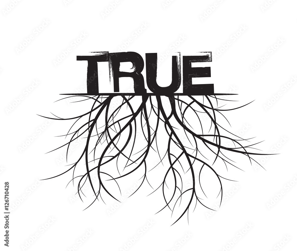 Stock-Vektorgrafik „True and Roots. Vector Illustration.“ | Adobe Stock