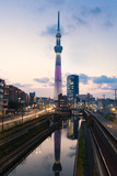 Fototapeta  - Tokyo cityscape with Tokyo Skytree
