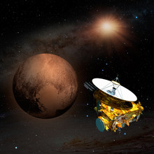 New Horizons Spacecraft And Pluto "Elements Of This Image Furnished By NASA "