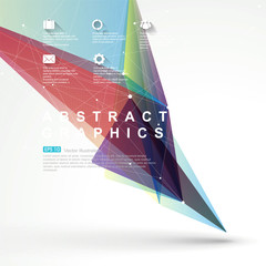 Wall Mural - Point, line, surface composition of abstract graphics, infographics,Vector illustration.