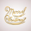 Merry Christmas gold glitter lettering