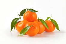 Tangerines With Leaves