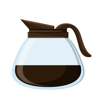 Coffee Pot Icon. Kitchen Supply Domestic And Household Theme. Isolated Design. Vector Illustration
