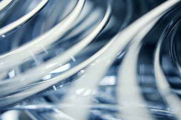 Wall Mural - metal silver spiral smooth lines