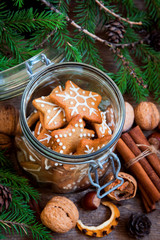 Canvas Print - Ginger Christmas cookies