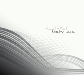 Wall Mural - abstract template background with curved wave.