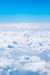 Wall Mural - aerial view of cloud and sky from airplane,nature background