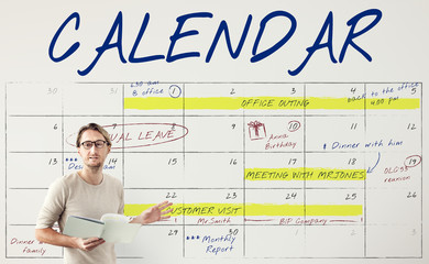 Wall Mural - agenda timetable calendar schedule graphic
