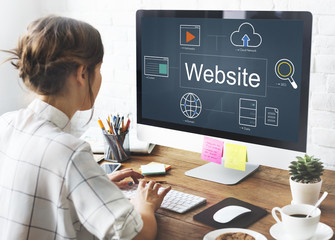 Wall Mural - website world player search icons concept
