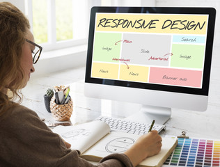 Wall Mural - responsive design layout software concept