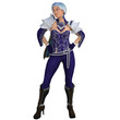 © Kaselmeyk - One young female sorceress in the fantasy super suit. She stands in front of the camera and posing. Her hands put on hip