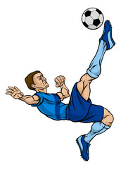 Poster - Cartoon Football Soccer Player