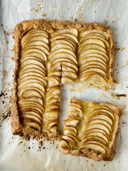 Wall Mural - rustic french baked apple galette