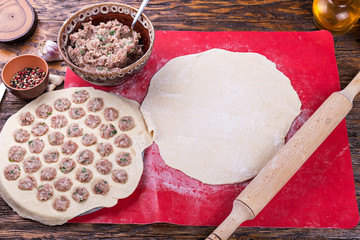 raw homemade dumplings