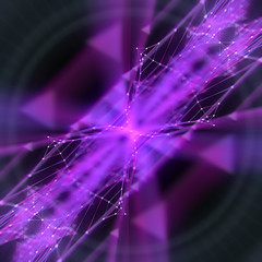 Aufkleber - abstract modern pink lines out of focus background 3d rendering