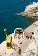 Ropeway Above The Grotto And Sea