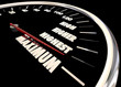 Maximum High More Best Results Speedometer 3d Illustration