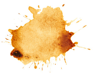 Coffee stains isolated on white background