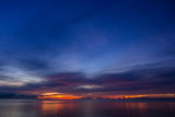 Fototapeta Zachód słońca - beautiful sea sunset at Hua-Hin in Thailand