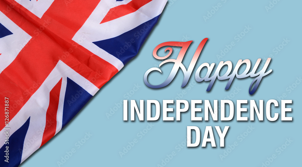 Very Happy United Kingdom Independence Day with UK Flag Stock Photo ...
