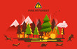 © torwaiphoto - Forest fires burn fast. Wild animals run for their lives. The accident occurred because the heat. The danger of wildfire.