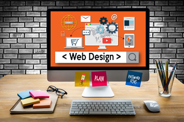 Wall Mural - web design software media www and website design responsive web