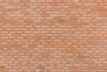 Brick Wall Made From Orange Bricks.