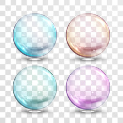 Wall Mural - vector glass ball with air bubbles inside