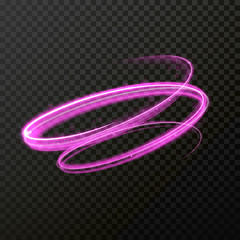 Wall Mural - neon pink swirl spiral vector light trail trace