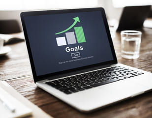 Wall Mural - goals inspiration mission motivation target website concept