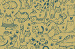 © natality - Vector seamless pattern with hand draw funny cats in sketch style