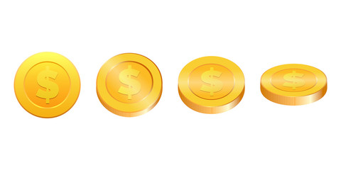 Gold coins illustration