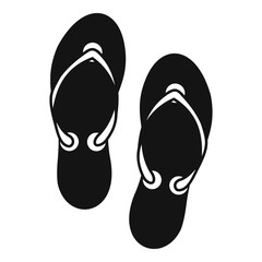 Wall Mural - Flip flop sandals icon. Simple illustration of flip flop sandals vector icon for web design