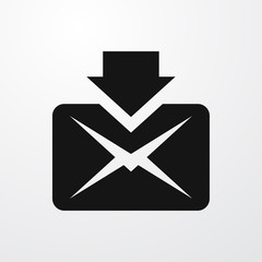 Sticker - received mail icon illustration