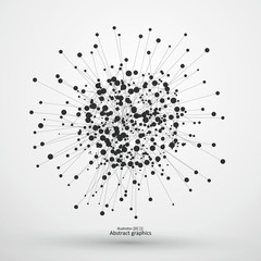 dot and line consisting of abstract graphics.