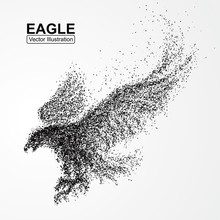 Particle Eagle, Vector Illustration Composition