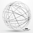 © liuzishan - Point and curve constructed the sphere wireframe, technological sense abstract illustration.