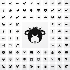 Wall Mural - cow head icon illustration