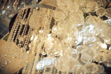 Wall Mural - Vintage crystal lamp details