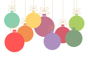 Wall Mural - christmas baubles vector