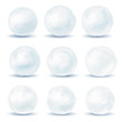 Snowball icons isolated on white background. Vector illustration
