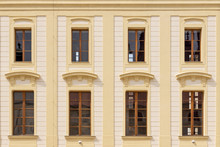 Traditional Facade With Windows From The Prague Old Town, Czech Republic