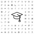 graduation hat icon illustration