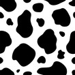 Seamless vector background. Cow print.