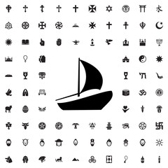 Wall Mural - sailboat icon illustration