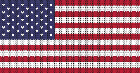 Knitted flag of USA