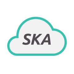 Wall Mural - Isolated cloud icon with    the text SKA