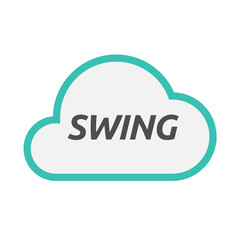 Wall Mural - Isolated cloud icon with    the text SWING