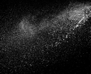 Water splashes over black background